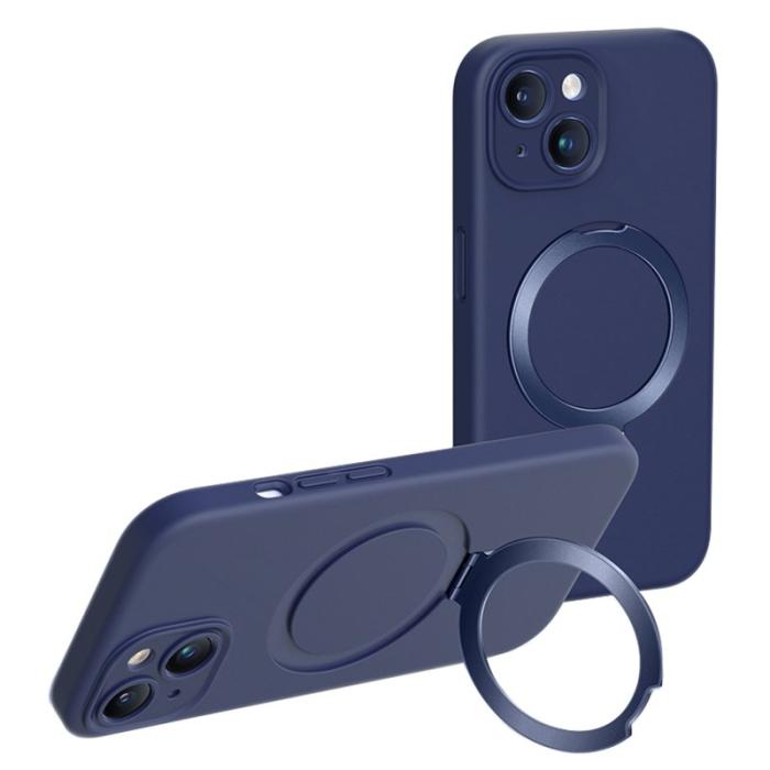 XUNDD - XUNDD iPhone 15 Reno Skal Magnetiskt Anti-drop Silikon Blå