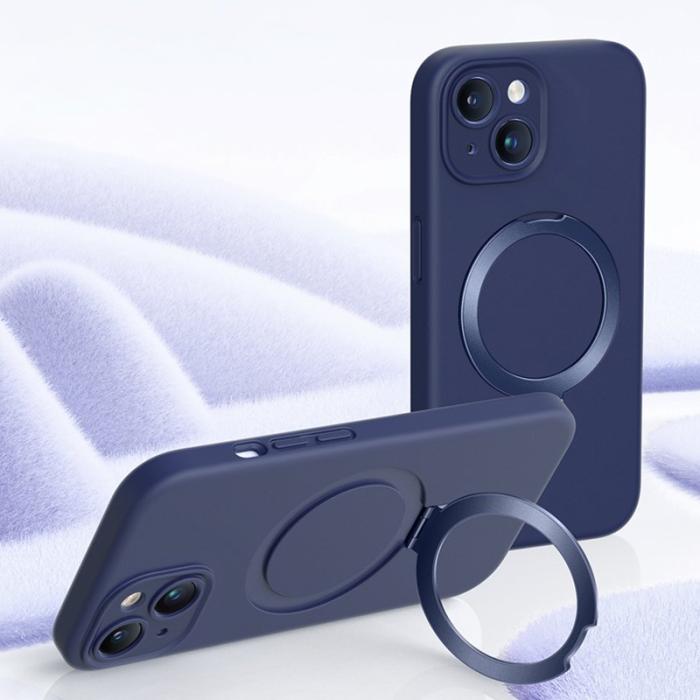 XUNDD - XUNDD iPhone 15 Reno Skal Magnetiskt Anti-drop Silikon Blå