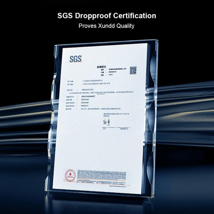 XUNDD - XUNDD iPhone 15 Skal Anti-drop TPU Transparent Svart