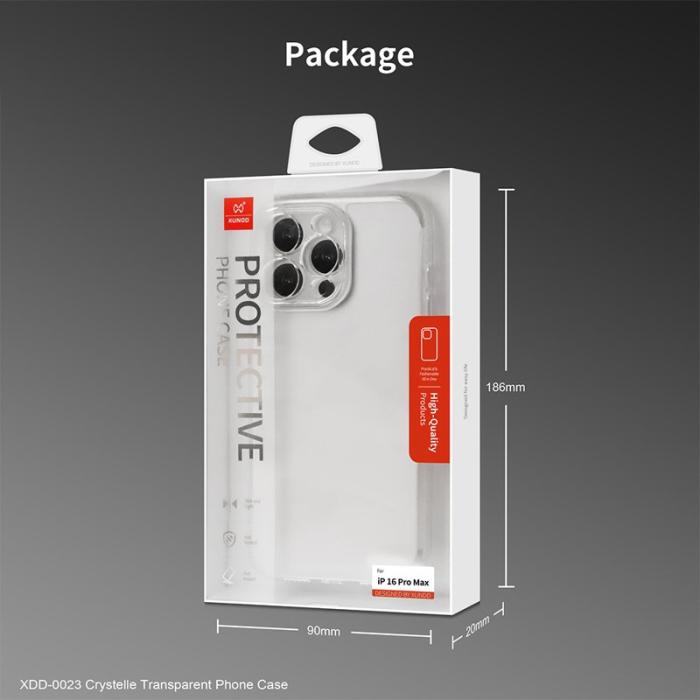 XUNDD - XUNDD iPhone 16 Pro Max Skal Klar Anti-Scratch Hård PC Transparent