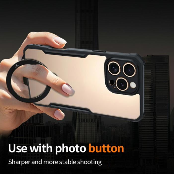 XUNDD - XUNDD iPhone 16 Pro Skal 360° Magnetisk Ställ Shockproof Svart