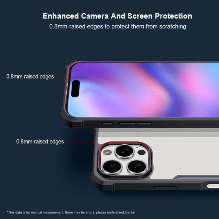XUNDD - XUNDD iPhone 16 Pro Skal Hybrid TPU + Akryl Klar Stötsäker