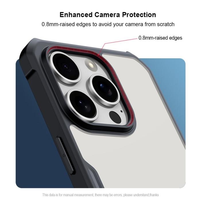 XUNDD - XUNDD iPhone 16 Pro Skal Hybrid TPU + Akryl Klar Stötsäker