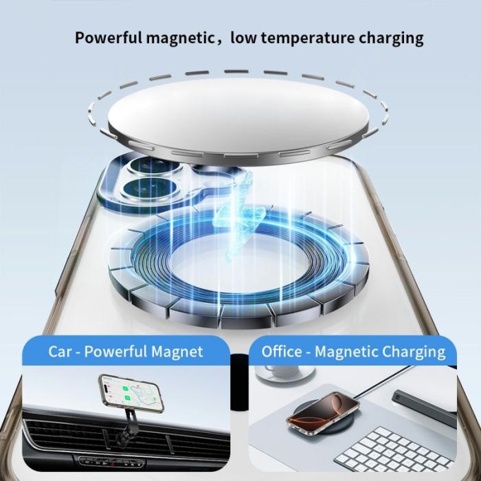 XUNDD - XUNDD iPhone 16 Skal MagSafe TPU+Acrylic Transparent