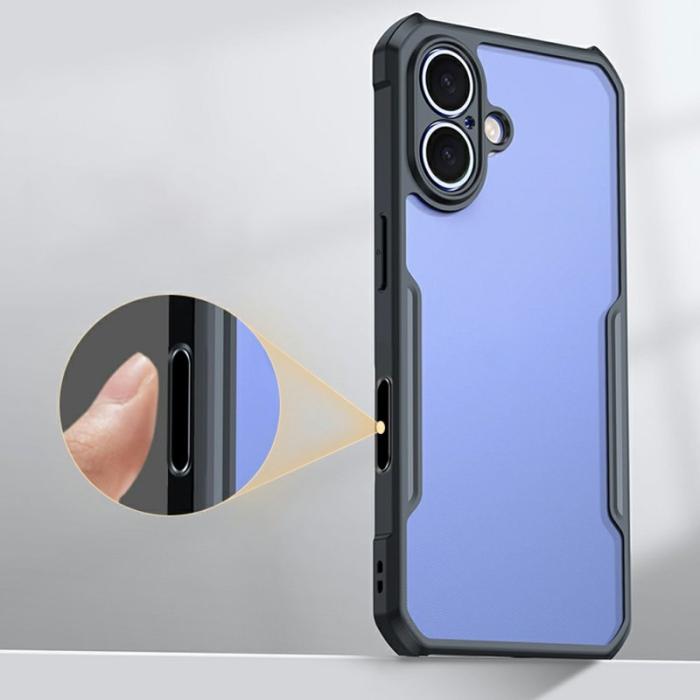 XUNDD - XUNDD iPhone 16 Skal med Kamerakontroll TPU + PC Svart