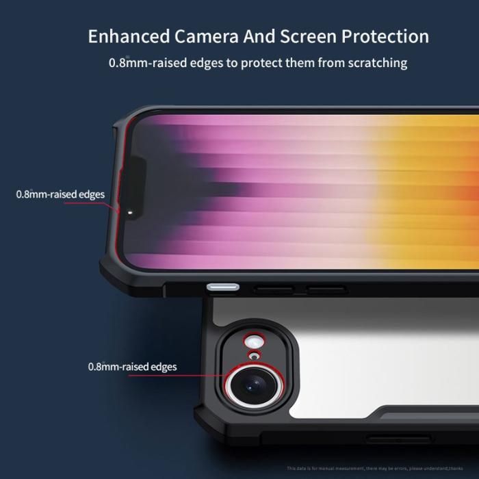 XUNDD - XUNDD iPhone 16e Skal TPU+Acrylic Repellerande Fodral Transparent