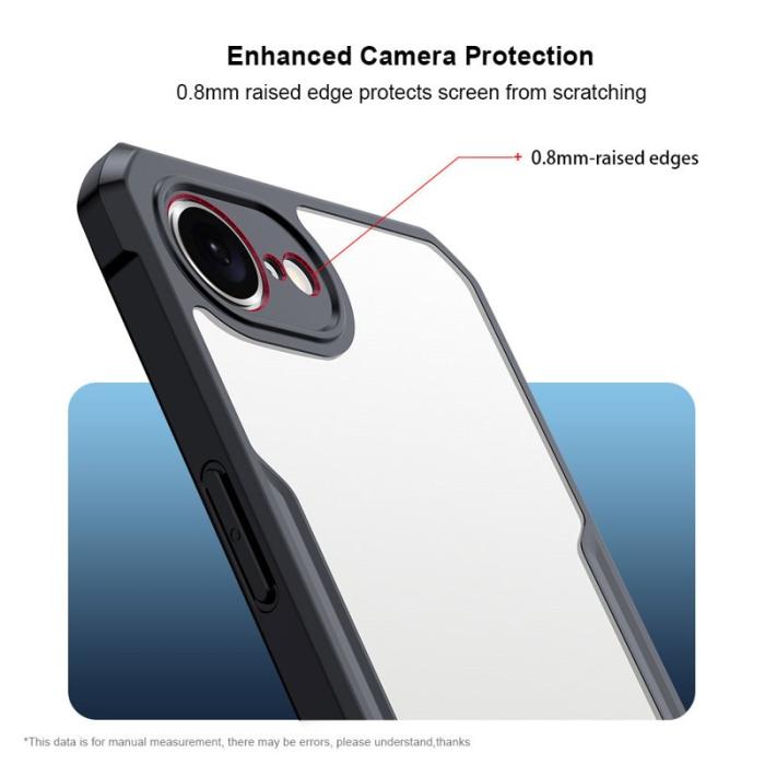 XUNDD - XUNDD iPhone 16e Skal TPU+Acrylic Repellerande Fodral Transparent