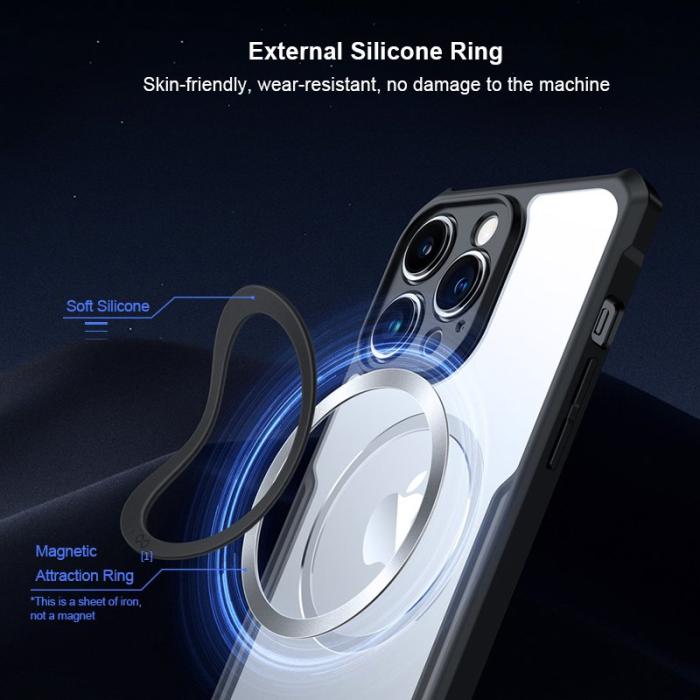 XUNDD - XUNDD Magnetic Fodral iPhone 13 Pro 6.1 tum Slim Skydd Transparent