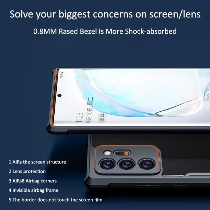 XUNDD - XUNDD Samsung Galaxy Note20 Fodral Stöttålig TPU+Acrylic Svart