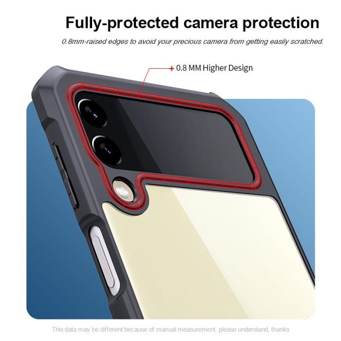 XUNDD - XUNDD Samsung Galaxy Z Flip4 5G Skal Acrylic TPU Svart