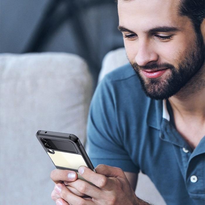 XUNDD - XUNDD Samsung Galaxy Z Flip4 5G Skal Acrylic TPU Svart