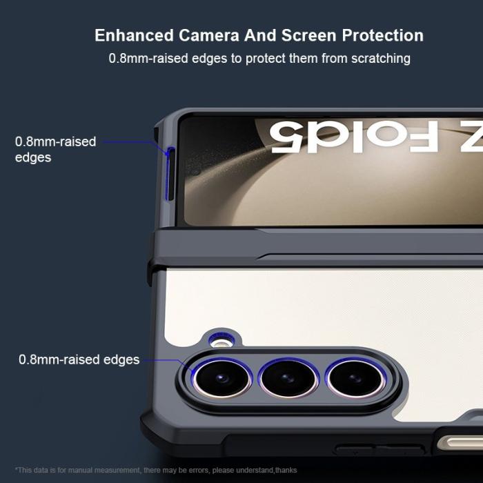 XUNDD - XUNDD Samsung Galaxy Z Fold5 Fodral PC+TPU+Glas Svart