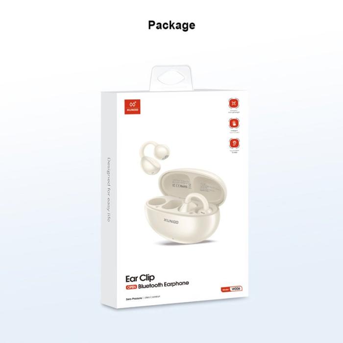 XUNDD - XUNDD W006 Öronhörlurar Clip-On Bluetooth Beige