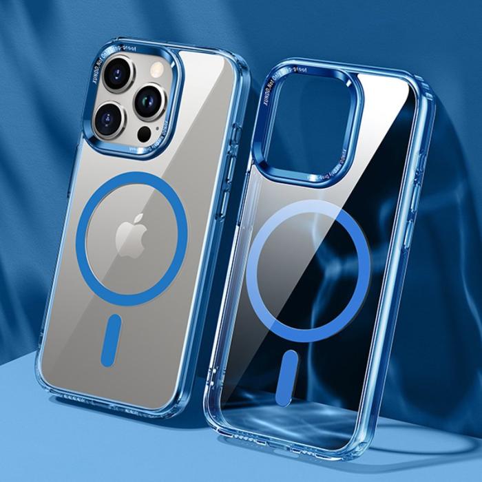 XUNDD - XUNDD Wisely Series iPhone 15 Pro Skal MagSafe Transparent Blå