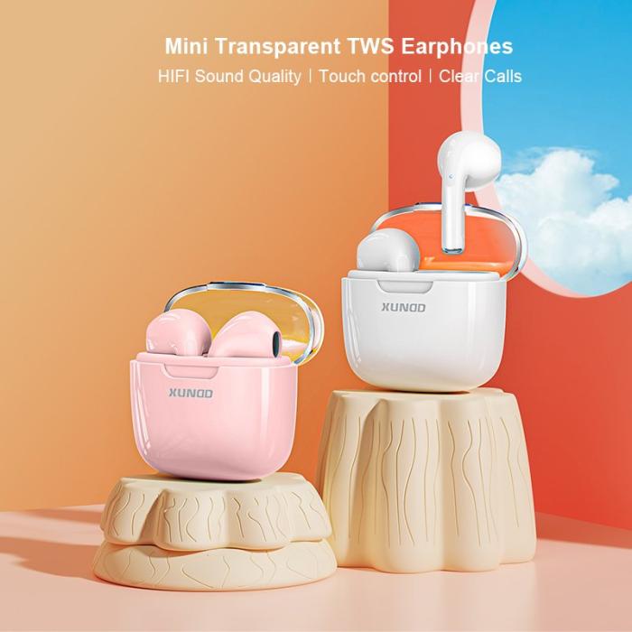 XUNDD - XUNDD X17 TWS Hörlurar Bluetooth 5.3 med Laddningsfodral Gul