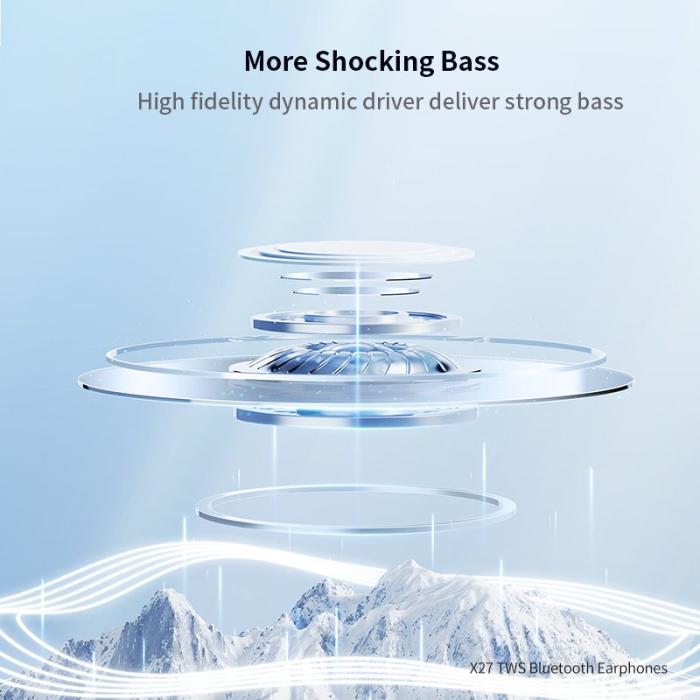 XUNDD - XUNDD X27 Trådlösa Hörlurar TWS Bluetooth 5.1 Svart