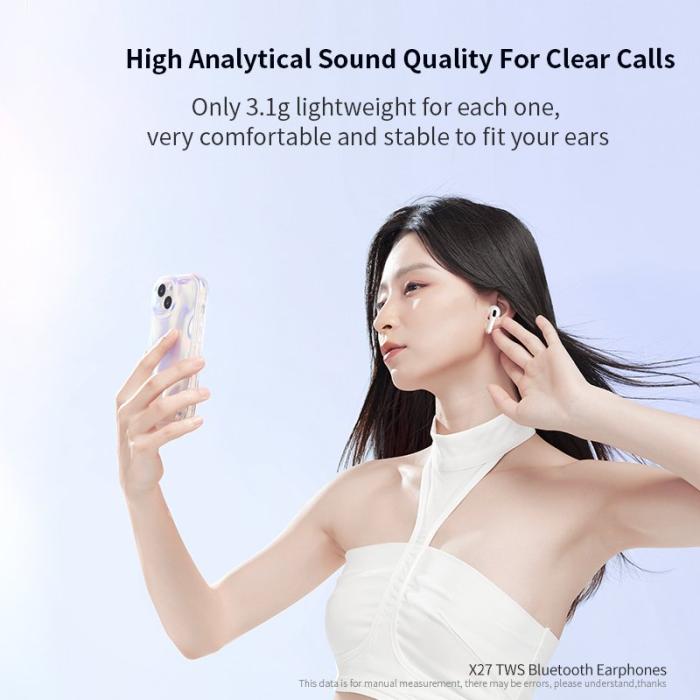 XUNDD - XUNDD X27 Trådlösa Hörlurar TWS Bluetooth 5.1 Svart