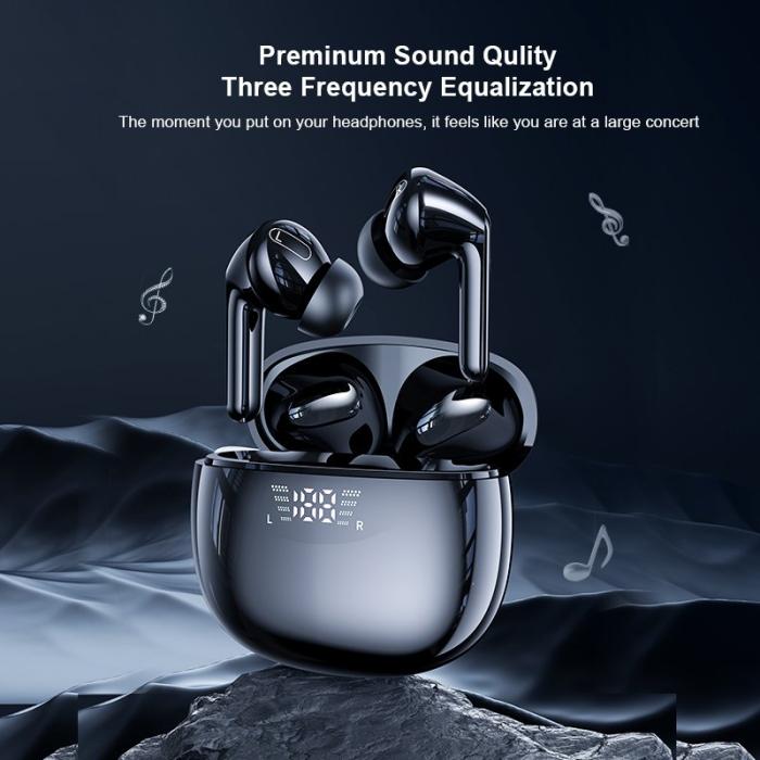 XUNDD - XUNDD X28 TWS Bluetooth Hörlurar ANC Noise Cancelling Svart