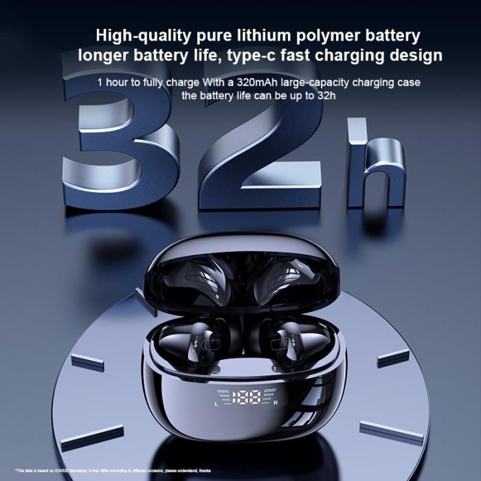 XUNDD - XUNDD X28 TWS Bluetooth Hörlurar ANC Noise Cancelling Svart