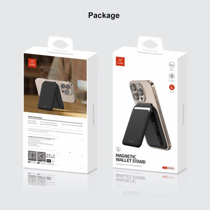 XUNDD - XUNDD XDD-0006 Magnetisk Kortfodral i Äkta Läder Svart