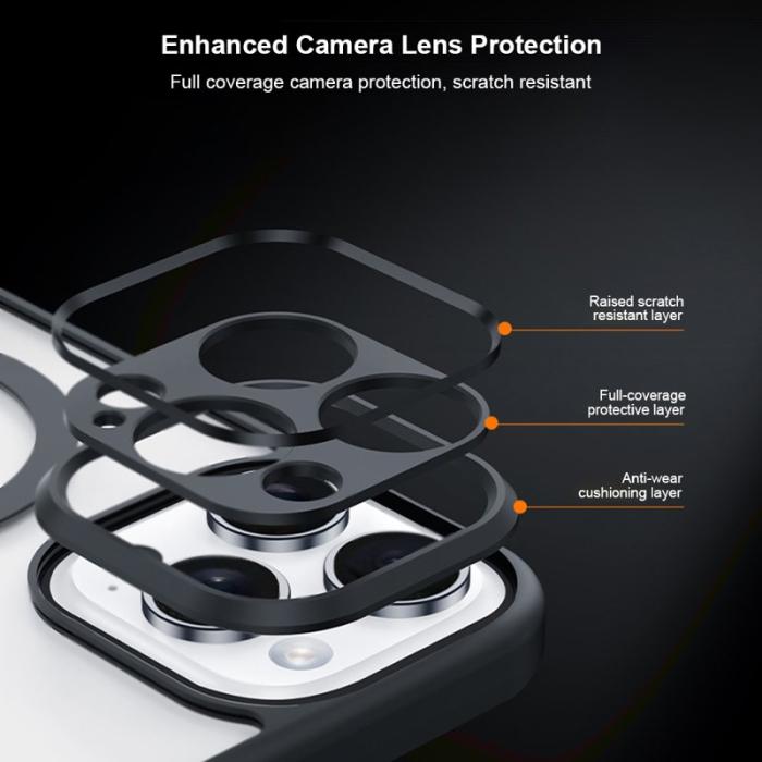 XUNDD - XUNDD XDD-0007 iPhone 16 Pro Skal MagSafe TPU+PC Matt Svart