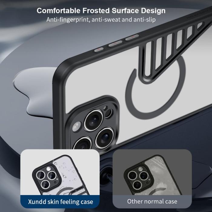 XUNDD - XUNDD XDD-0007 iPhone 16 Pro Skal MagSafe TPU+PC Matt Svart