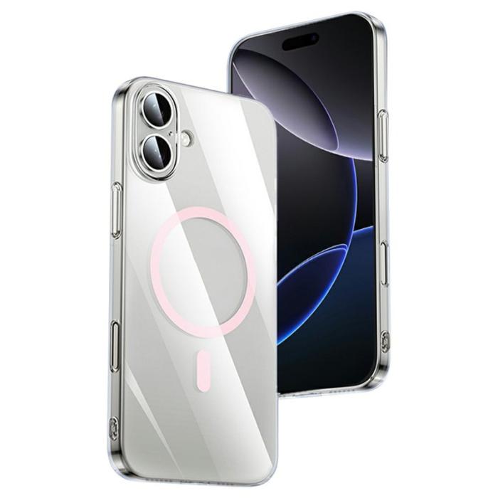 XUNDD - XUNDD XDD-0010 iPhone 16 Plus Skal MagSafe Ultra-Tunn Klar Rosa