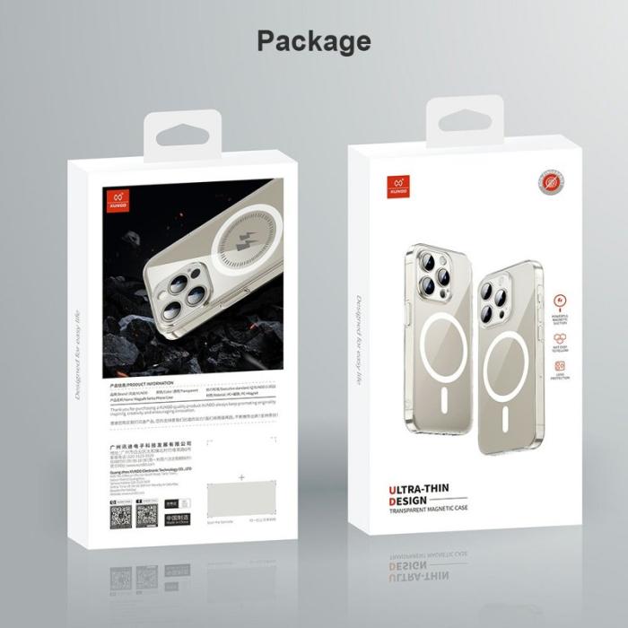 XUNDD - XUNDD XDD-0010 iPhone 16 Skal MagSafe Ultra-Tunn Klar Vit