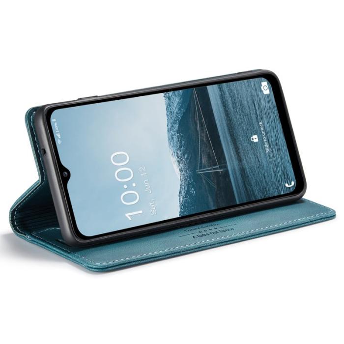 AUTSPACE - AUTSPACE A01 Flip Leather Fodral för Samsung Galaxy A14 - Blå