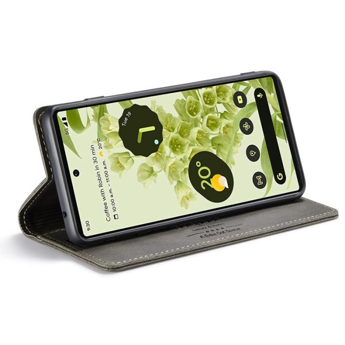 AUTSPACE - AUTSPACE A01 för Google Pixel 6 Fodral PU Läder - Kaffe