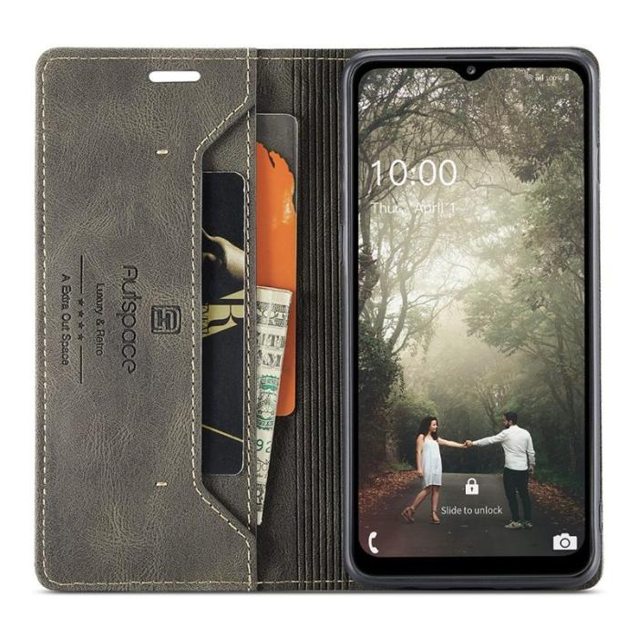 AUTSPACE - AUTSPACE A01 för Samsung Galaxy A32 5G Fodral PU Läder - Kaffe