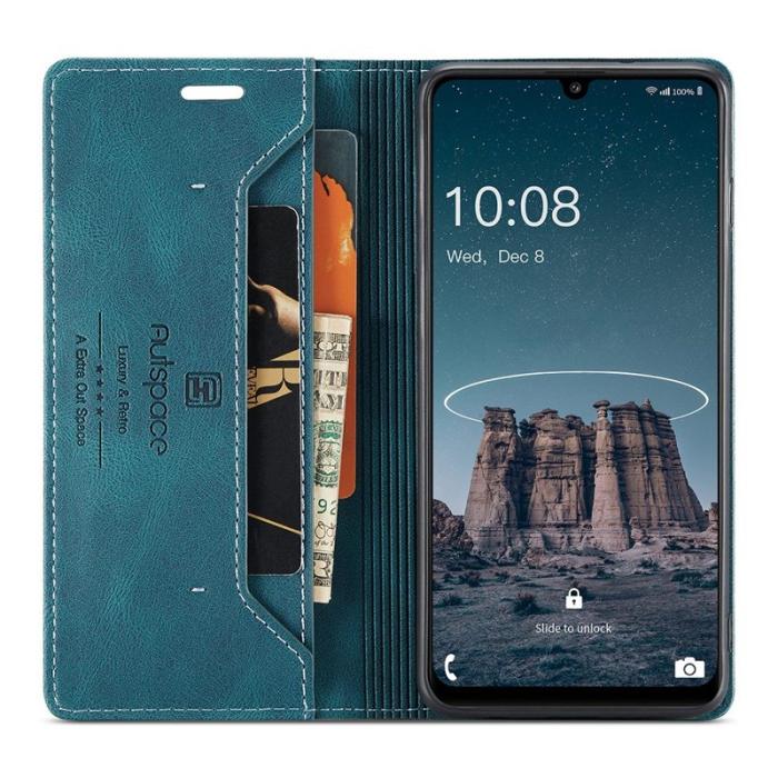 AUTSPACE - AUTSPACE A01 för Samsung Galaxy A33 5G Fodral PU Läder - Blå