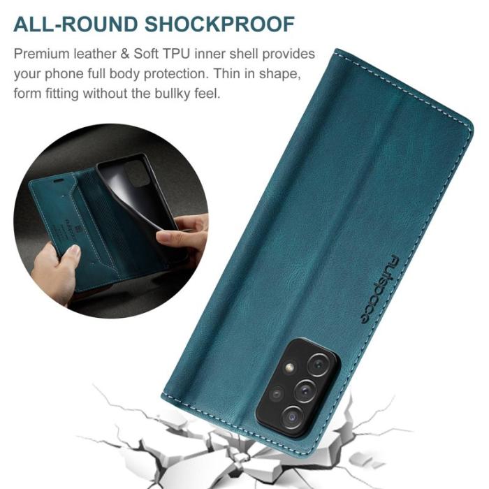 AUTSPACE - AUTSPACE A01 för Samsung Galaxy A33 5G Fodral PU Läder - Blå