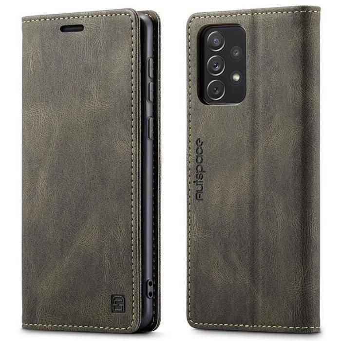 AUTSPACE - AUTSPACE A01 för Samsung Galaxy A33 5G Fodral PU Läder - Kaffe