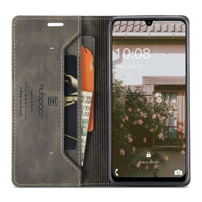 AUTSPACE - AUTSPACE A01 för Samsung Galaxy A33 5G Fodral PU Läder - Kaffe