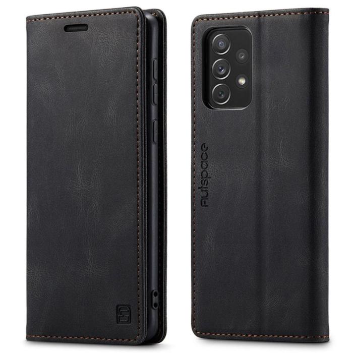 AUTSPACE - AUTSPACE A01 för Samsung Galaxy A33 5G Fodral PU Läder - Svart