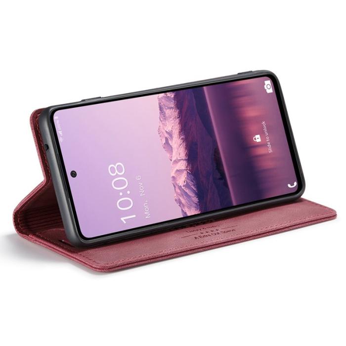 AUTSPACE - AUTSPACE A01 för Samsung Galaxy A53 5G Fodral PU Läder - Röd