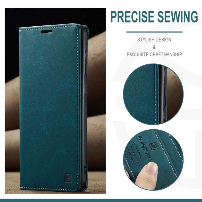 AUTSPACE - AUTSPACE A01 för Samsung Galaxy A73 5G Fodral PU Läder - Blå