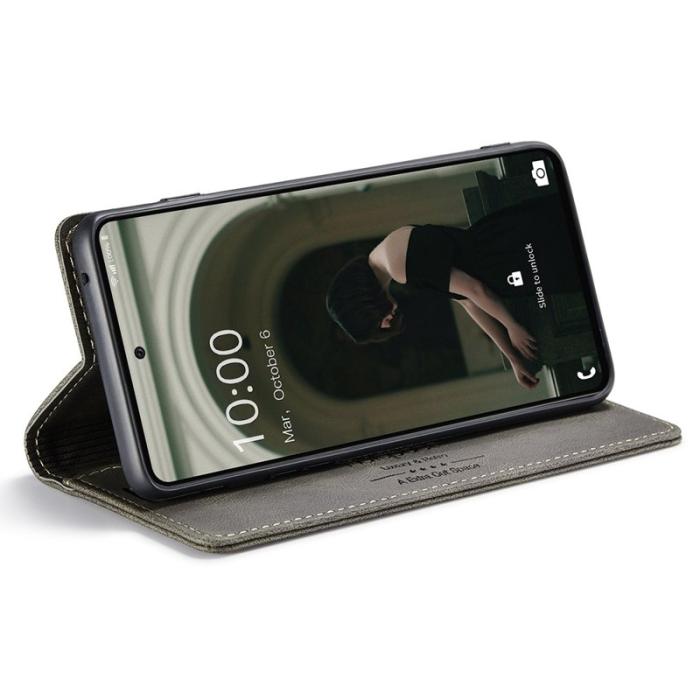 AUTSPACE - AUTSPACE A01 för Samsung Galaxy A73 5G Fodral PU Läder - Kaffe