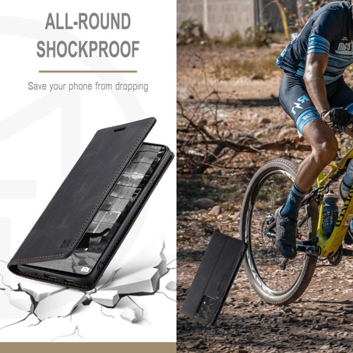 AUTSPACE - AUTSPACE A01 för Samsung Galaxy A73 5G Fodral PU Läder - Svart