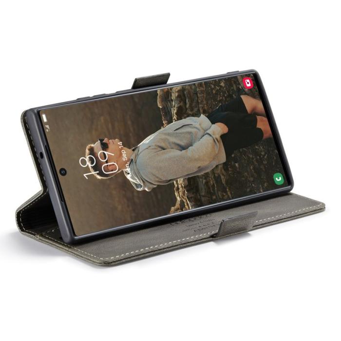 AUTSPACE - AUTSPACE A01 för Samsung Galaxy S22 Ultra Fodral PU Läder - Kaffe