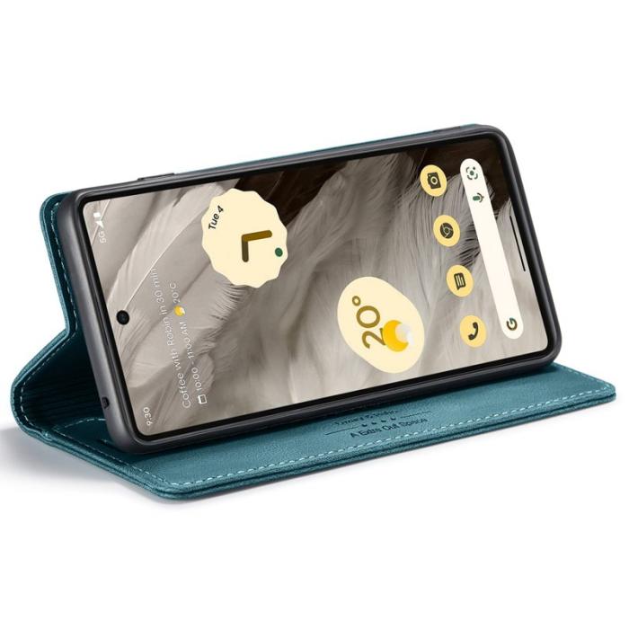 AUTSPACE - AUTSPACE A01 Fodral för Google Pixel 7 5G - PU Läder - Blå