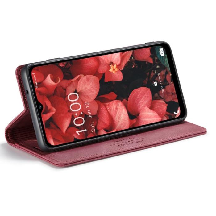 AUTSPACE - AUTSPACE A01 Fodral för Samsung Galaxy A13 5G - PU Läder - Röd