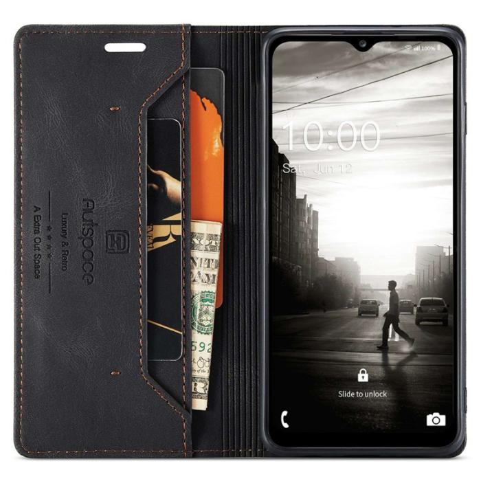 AUTSPACE - AUTSPACE A01 Fodral för Samsung Galaxy A13 5G - PU Läder - Svart