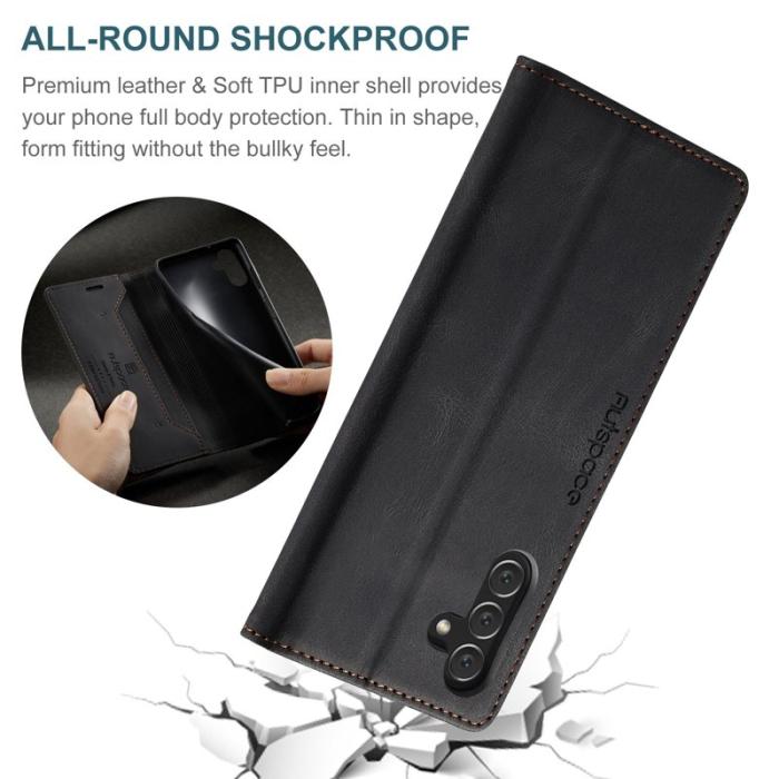 AUTSPACE - AUTSPACE A01 Fodral för Samsung Galaxy A13 5G - PU Läder - Svart