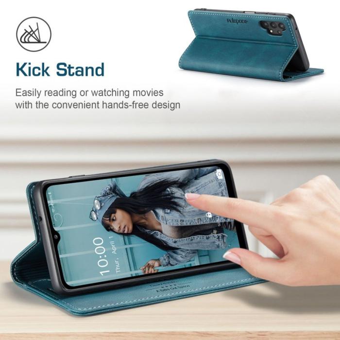 AUTSPACE - AUTSPACE A01 Fodral för Samsung Galaxy A32 5G - PU Läder - Blå