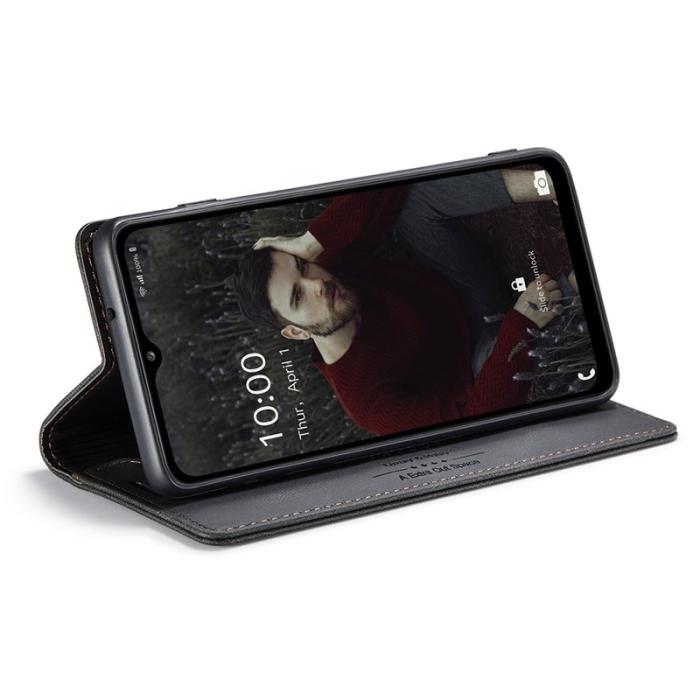 AUTSPACE - AUTSPACE A01 Fodral för Samsung Galaxy A32 5G - PU Läder - Svart