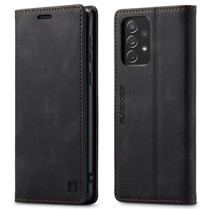 AUTSPACE - AUTSPACE A01 Fodral för Samsung Galaxy A53 5G - PU Läder - Svart