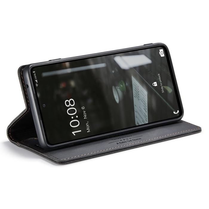 AUTSPACE - AUTSPACE A01 Fodral för Samsung Galaxy A53 5G - PU Läder - Svart