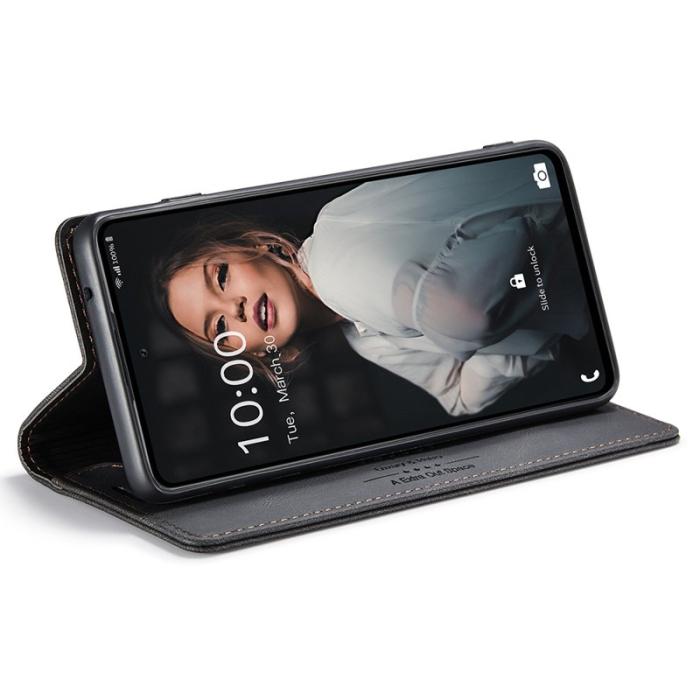 AUTSPACE - AUTSPACE A01 Fodral för Samsung Galaxy A72 PU Läder - Svart